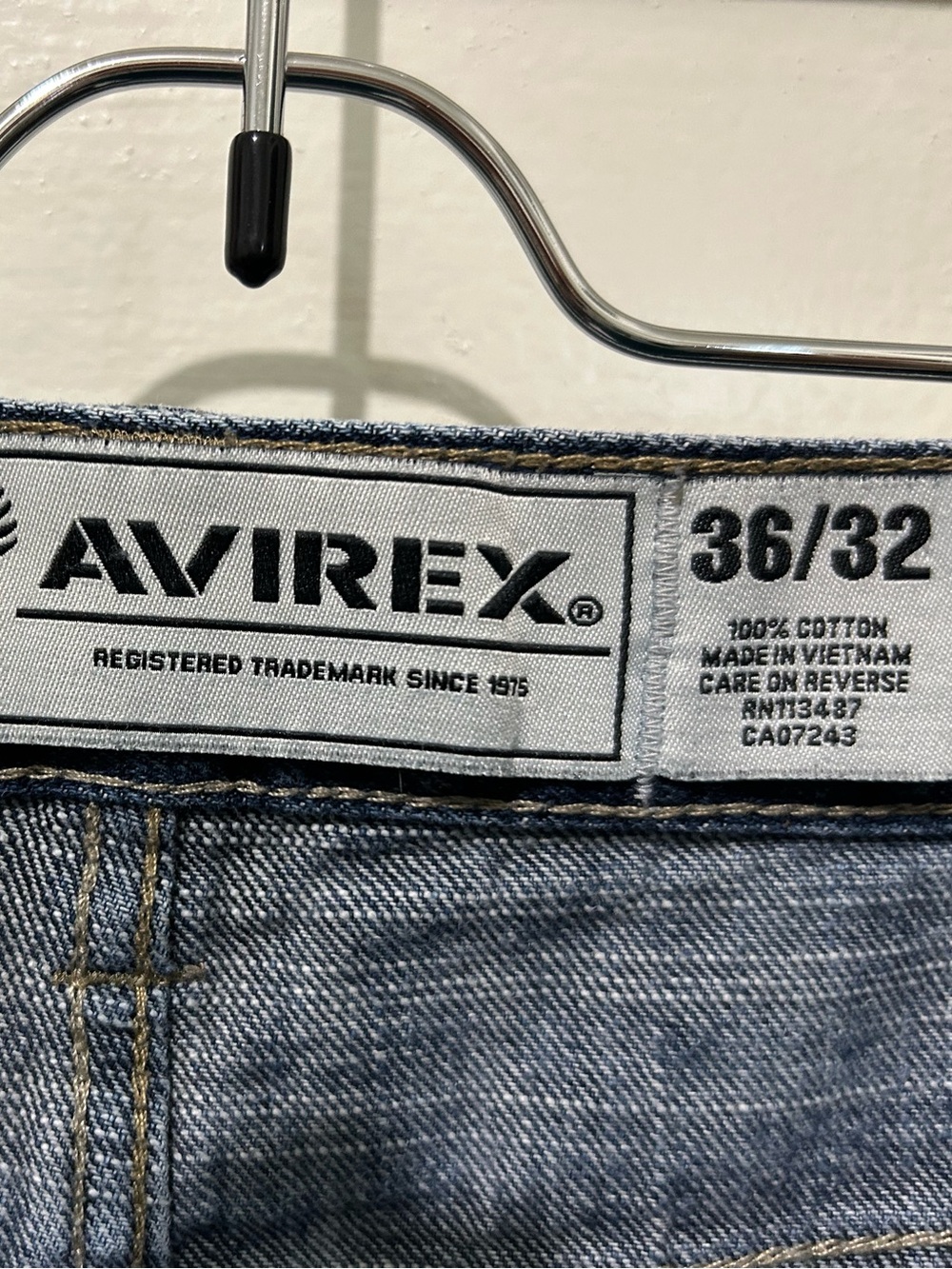 Avirex Men's Light Blue Denim Jeans - 36/32